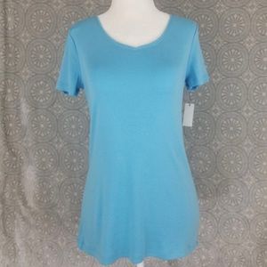 Talbots V-Neck Pima Cotton T-Shirt